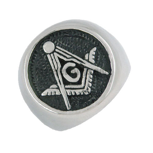 Stainless steel jewelry ring Master Mason masonic ring SWR0013 - Click Image to Close